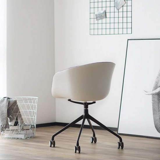 U Shape Armchair, W57, Grey with Wheels U Shape Armchair, W57, Grey with Wheels